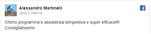 Ottimo programma e assistenza tempestiva. Consigliatissimo. - Martinelli